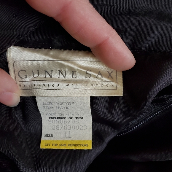 Vintage Gunne Sax By Jessica McClintock Black Midi Lace Skirt Size 11 Wednesday - Picture 5 of 11